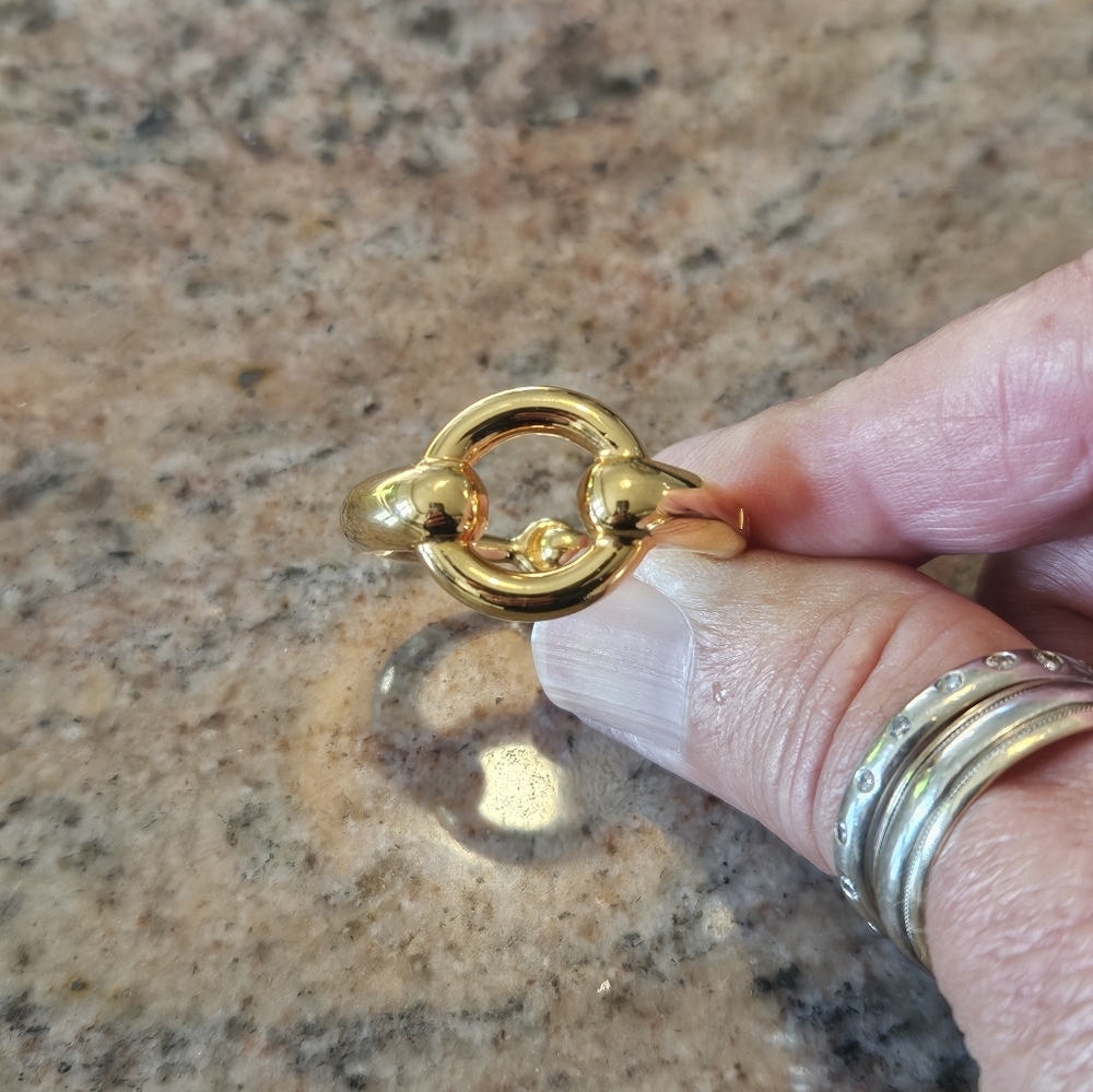 Hermes Stirrup Motif Scarf ring